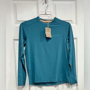 Patagonia Kids Large Capilene Silkweight Long Sleeve Shirt Wetland Blue NWT